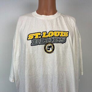 St Louis Blues Retro T Shirt NHL Hockey White Size 3XL